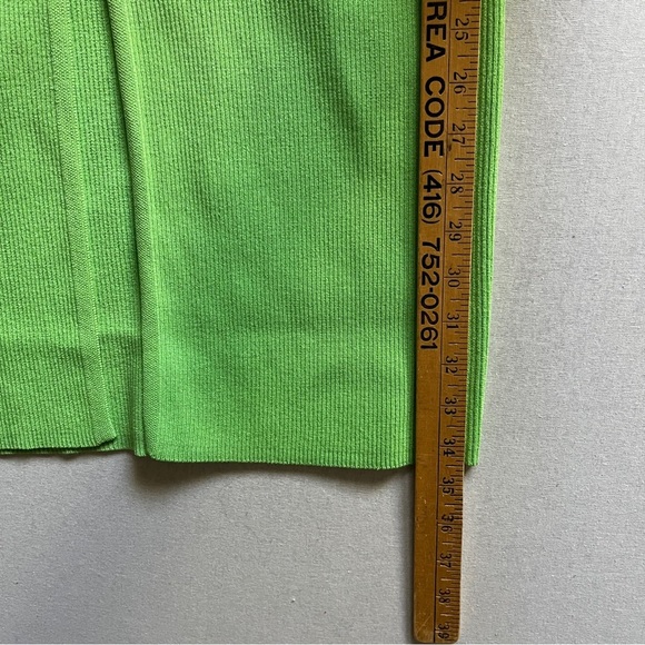 Zara Bright Green Rib tank/ Pencil Skirt Dress Set Sz L - Picture 11 of 12